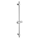 DETBOM Edelstahl Duschstange 70cm, Brausestange mit Duschkopfhalterung 360°Drehbar und Verstellbar, Duschstange mit Variable Wandbefestigungen für Variabel, Anpassung an Bestehende Bohrlöcher, Chrom