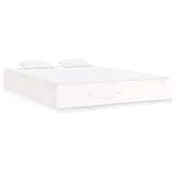 Enshey [Produkt Massivholzbett für Weiß 120 x 200 cm] – Minimalistisches Bett für weißes Bettgestell, Massivholz-Plattformbett (120 x 200 cm)-Weiß(120 x 200 cm)