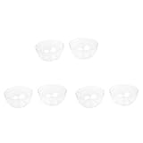 SOFORFREEM 6 Stück transparente Kunststoffschüssel zum Selbstmischen, Gesichtsmaske für Frauen, 9 cm x 4,5 cm