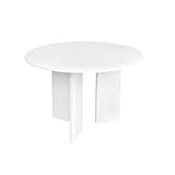 Esstisch, Teetisch, Couchtisch, nordischer weißer runder Tisch, Massivholz, Haushalts-Esstisch, kleiner Verhandlungstisch, Dekoration, Tisch, einfach zu montieren, Couchtische für Wohnzimmer (Größe M: