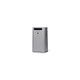 SHARP UA-HG60E-L Luftreiniger mit Luftbefeuchter für Räume bis zu 50 qm, 3-Stufen Filtersystem (Vorfilter, Geruchsfilter, HEPA-Filter), grau