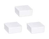 WENKO Nachfüller Raumentfeuchter Cube, 3er Set 1000 g Granulat-Block, reduziert Schimmel und Gerüche, sofortige Wirkung bis zu 3 Monate, Maße (B x H x T): 12 x 5 x 12 cm, Weiß