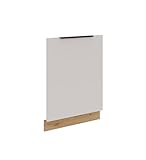 Frontblende für vollintegrierten Geschirrspüler 60 cm Küche Solano Kaschmir beige matt + Eiche Artisan matt Küchenzeile Küchenblock Einbauküche