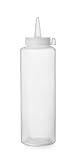 HENDI Squeeze Flasche, Easy Squeeze, Stückzahl: 1, Spritzflaschen, Spenderflaschen, 0,35L, ø55x(H)205mm, Polypropylen, Transparant