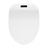 Elektrischer Smart Toilettensitz WC Bidet mit Düse, Elektrischer Dusch WC Sitz mit Dusch Funktion, Warmlufttrocknung, Einstellbarem Temperatur und Wasserdruck, Nachtlicht