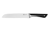 Jamie Oliver by Tefal K26703 Brotmesser 20 cm | hohe Schneideleistung | unverwechselbares Design | widerstandsfähige und langlebige Klingen | Edelstahl/Schwarz