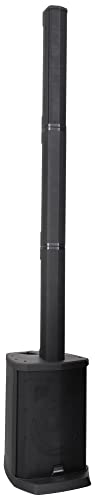 McGrey E-208LA Aktiv Line Array Säulenanlage - Schlanke Linienstrahler - PA Anlage - 100 Watt - 8' Subwoofer - 4x 2,5' Breitbandlautsprecher - USB/SD/Bluetooth® Media-Player - Schwarz