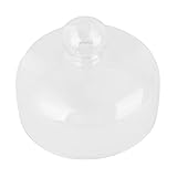 VALICLUD Transparente Glashaube Kuchenhaube aus Bleifreiem Durchmesser Höhe Runde Kuppel mit Praktischem Schutz für Cupcakes und Gebäck Langlebig und Leicht Tragbar