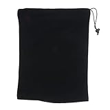 3-in-1 Schlauchschal aus Fleece, Sturmhaube, Halswärmer, Maske, Beanie, Mütze, Schwarz