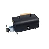 PNAJFUEL Tragbarer Holzkohlegrill Tischgrill Mit Backgitter Und Kohlewanne Outdoor-Kocher Zwei-Seiten-Kohlegrill Zumen Campingknick/Black