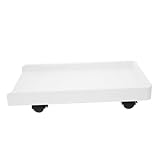 OSALADI 1 Satz Computer-Host-Halterung Ständer für einen Computerturm Rad Desktop -Stand einstellbar CPU-Ständer Computer-Host-Riser-Ständer beweglicher Ständer Abs Weiß