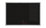 Siemens EX845HVC1E, iQ700 Smartes Induktionskochfeld mit Rahmen, Autark, 80 cm, Bedienung mit touchSlider, Flexible und Intelligente Kochzonen, powerBoost für schnelleres Kochen, fryingSensor, Schwarz