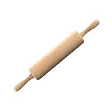 Zenker Teigroller mit Gleitlager Ø 6 x 44 cm PATISSERIE, Nudelholz als Backzubehör, Backrolle aus Holz zum Teigrollen (Farbe: Braun), Menge: 1 Stück