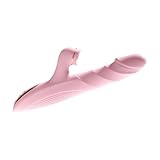 Rabbit Vibrator Vibrator G-Punkt Dildo Sexspielzeug für die Frau 9 Saugmodus mit 9 Vibrationsmodi Heizung Stimulator Realistische Dildo Sex Toy Sex Spielzeug für Die Frau Paare, Rosa