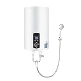 Elektrospeicher Warmwasserspeicher 220v Durchlauferhitzer Dusche Temperatureinstellbar Boiler mit Handbrause Tank Wassererhitzer,Für Küche, Friseur, Badezimmer (30L)