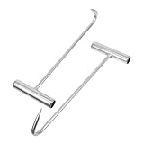 MAGICLULU 2 Stück Stahl Manhole Cover Hook Robuste Haken für Einfaches Anheben von Kanaldeckeln Langlebig und Belastbar für Haus und Gewerbe