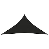 CIADAZ Sonnensegel, 160 g/m², Schwarz, 4 x 4 x 4 m, HDPE, UV-Schutz, Sonnensegel für Patio, UV-Schutz, Sonnensegel für Patio