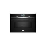 Siemens CM776GKB1, iQ700 Smarter Einbau-Kompaktbackofen mit Mikrowellenfunktion, 60 x 45 cm, 900 W, Made in Germany, Schwarz, Pyrolyse & Hydrolyse, Air Fry, Backofenassistant, Farbiger Touchscreen