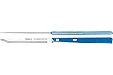 GÜDE Solingen - Universalmesser blau / weiß mit Wellenschliff, 10 cm, UNI, POM