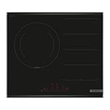 BOSCH Induktionskochfeld, 60 cm, Serie 6, FlexiInduktion und Zone 28 cm, Elektronik DirectSelect, PerfectFry Plus, Home Connect, Schwarz, PXJ675HC1E