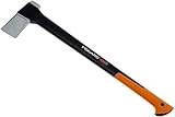 Fiskars Spaltaxt, Inklusive Klingen- und Transportschutz, Länge: 72 cm, Antihaftbeschichtet, Hochwertige Stahl-Klinge/Glasfaserverstärkter Kunststoff-Stiel, Schwarz/Orange, X25–XL, 2,4 kg, 1015643