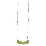 small foot Himmelsstürmer, ab 3 Jahren, witterungsbeständig, Outdoorspielzeug, 10876 Kinderschaukel, Grün, Schaukel ca 42 x 17 x 10 cm, Seil Länge ca. 190 cm