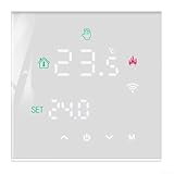 PETSTIBLE Elektrischer Fußbodenheizungsthermostat, WiFi Smart mit Sprachsteuerung, programmierbar, Speicherfunktion, kompatibel mit TUYA App, 5-35 °C Reichweite