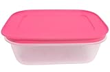 Tupperware Kühlschrank-System Eidgenosse Kompaktbehälter Vorrat Modular Kühlschrank System (gelb 1 Liter) (pink 450ml)