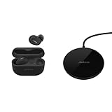 Jabra Elite 10 schnurlose In-Ear-Bluetooth-Kopfhörer Advanced Active Noise Cancellation, 6 eingebauten Mikrofonen und Dolby Atmos Sound - Matt-Schwarz + Wireless-Charging-Pad