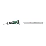 Bosch Home and Garden Säbelsäge (900 Watt, im Karton), PSA 900 E + 2 Sägeblätter + 5x PRO Pallet S1022HFR Repair fast Säbelsägeblatt (für Stahl, Holz mit Nägeln, Länge 200 mm, Zubehör Säbelsäge)