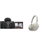 Sony Vlog Kamera ZV-1F | Digitalkamera Klapp- und drehbares Display & WH-1000XM5 kabellose Bluetooth Noise Cancelling Kopfhörer 30h Akku
