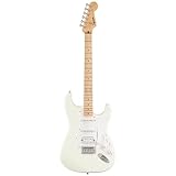 Squier by Fender Limited Edition Sonic® Stratocaster® E-Gitarre HSS, Ahorngriffbrett, weißes Schlagbrett, Arctic White