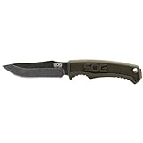 SOG Knives Field FK1003-CP OD Green Thermoplastic Rubber 7Cr17MoV Steel Fixed Blade Knife