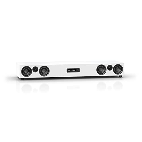 Nubert nuPro XS-8500 RC | weißes Sounddeck | TV-Lautsprecher mit Bluetooth aptX HD | Soundbase für Streaming | Wireless Sourround mit nuPro XS-Lautsprechern | aktive Soundplate für HiFi & Musikgenuss