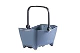 Basil Buddy MIK Hundefahrradkorb - 32L, Blau, Robust, Inkl. abschließbarem MIK-System und MIK Carrier-Platte, Perfekt für den sicheren Transport von Hunden