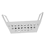 HAKIDZEL Grill korb gemüse grillen Grillkorb grillzubehör Siebkorb aus Edelstahl grillgemüsekorb Grillkörbe für den Außengrill Grillschale Rostfreier Stahl Silver