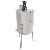 140W 270 U/min Elektrisch Honigschleuder aus Edelstahl mit Acrylabdeckung, Elektro Honig Extraktor Schleuder mit Geschwindigkeitsregler, Honigextractor Honigschleudermaschine mit Honigauslass