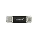 Intenso Twist Line 128 GB, Dual USB-Stick 3.2 Gen 1x1, USB-C und USB-A, 70MB/s, Anthrazit