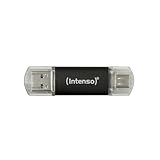 Intenso Twist Line 128 GB, Dual USB-Stick 3.2 Gen 1x1, USB-C und USB-A, 70MB/s, Anthrazit