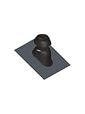 Schrägdachfanne DN 60/100-80/125 Schwarz Universal Abgaszubehör Formteile Brennwertkessel