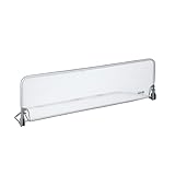 Safety 1st Extra Large Bed Rail 150 cm, Bettgitter Rausfallschutz, 18 Monate–5 Jahre, verstellbares Bettschutzgitter, Netzgewebe, automatische Sperre, einfach zu reinigen, Grau & Weiß