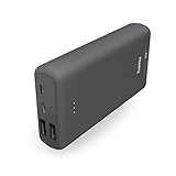 Hama Powerbank Supreme 20000mAh (externer Akku mit 1x USB C + 2X USB A, Power Pack Zertifiziert, Akkupack Handy, Tablet, Bluetooth-Lautsprecher etc., tragbares Ladegerät klein u. leistungsstark) grau