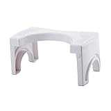 Holibanna Toilettenhocker Poop Hocker Für Badezimmer Töpfchen Hocker Zusammenklappbare Hocker Für Erwachsene Toilettenstufe Für Erwachsene Blau Stühle Sitz Plastik Weiß