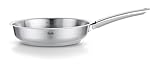 Fissler Pure Collection/Edelstahl-Pfanne (Ø 24 cm) unbeschichtete Stielpfanne, Innenskalierung, MADE IN GERMANY – Induktion