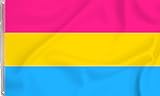 Storm&Lighthouse Pansexuell Flagge Gay Pride Fahne LGBTQ Flaggen Pan Flagge Stolz Banner, CSD 150 x 90 cm, mit Metalösen für Schwulenstolz feste und paraden