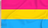 Storm&Lighthouse Pansexuell Flagge Gay Pride Fahne LGBTQ Flaggen Pan Flagge Stolz Banner, CSD 150 x 90 cm, mit Metalösen für Schwulenstolz feste und paraden