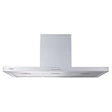 Infiniton CMPT-TSH9B63X Dunstabzugshaube, Breite 90 cm, 400 m³/h, umgekehrtes T-Design, LED-Licht, 3 eingebaute Aluminiumfilter, B, hochwertige Verarbeitung, Edelstahl