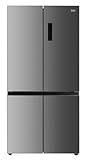 Beko GNO52223MXPN Side-by-Side, Kühlschrank, Gefrierschrank, 522 l Gesamtvolumen, 347 Liter Kühlbereich, 179 Liter Gefrierbereich, Multifunktionsdisplay, NoFrost, Edelstahl