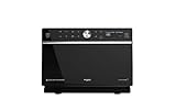 Whirlpool Freistehende Mikrowelle MWSC 9133 SB Supreme Chef Heizlüfter kombiniert mit Grill + Dampf, 33 Liter, Technologie 6. Richtung, Drehteller