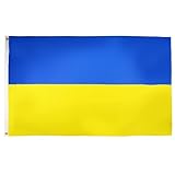 AZ FLAG Flagge Ukraine 90x60cm - UKRAINISCHE Fahne 60 x 90 cm - flaggen Top Qualität
